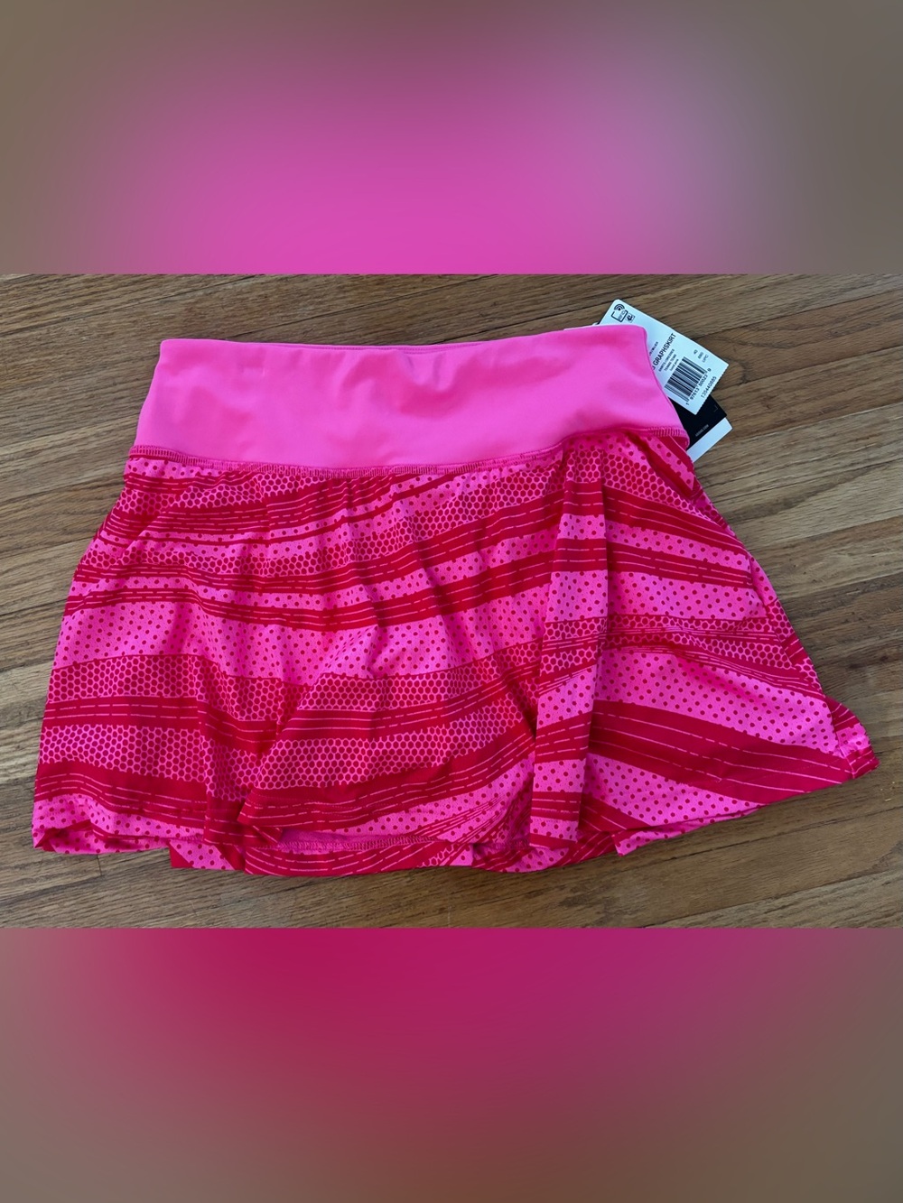 Adidas Hot Pink Striped Skort